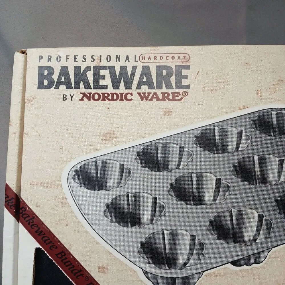 Nordic Ware Hardcoat Professional Non-Stick Bundt Mini Muffin Pan Cast Aluminium